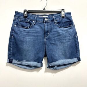 Signature by Levi Strauss Women’s Mid-Rise Blue Jean Shorts Denim Jorts